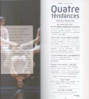 Foto: Sells Bilhetes do concert QUATRE TENDANCES-DANSE CONTEMPORAINE - OPERA DE BORDEAUX