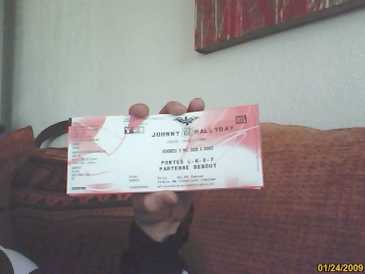 Foto: Sells Bilhetes do concert JHONNY HALLYDAY - ZENITH ST ETIENNE
