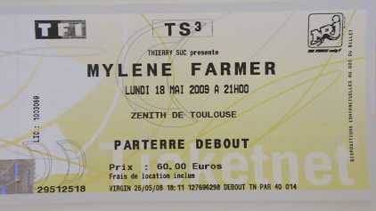Foto: Sells Bilhetes do concert CONCERT MYLENE FARMER - ZENITH DE TOULOUSE LUNDI 18 MAI 2009