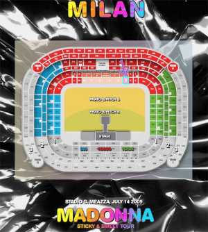 Foto: Sells Bilhetes do concert MADONNA STICKY&SWEET TOUR 14/07/09 - MILANO SAN SIRO