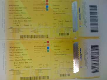 Foto: Sells Bilhete do concert MADONNA TOUR SAN SIRO - SAN SIRO MILANO