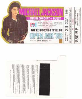 Foto: Sells Bilhete do concert CONCIERTO MICHAEL JACKSON - LOND 1988
