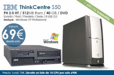 Foto: Sells Computadore do escritório IBM - THINK CENTRE S50