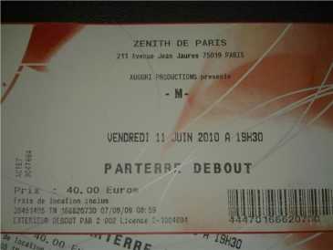 Foto: Sells Bilhete do concert M - ZENITH DE PARIS