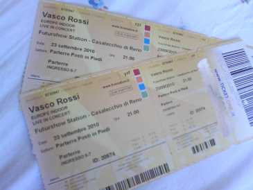 Foto: Sells Bilhete do concert VASCO BIGLIETTI X2 BOLOGNA 23 SETTEMBRE - CASALECCHIO DI RENO