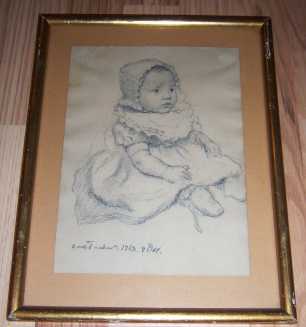 Foto: Sells Pintura e desenho KINDERPORTRAIT VON CARL FISCHER 1913