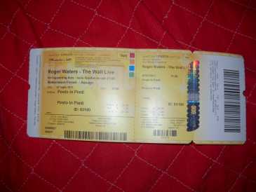 Foto: Sells Bilhete do concert VENDO BIGLIETTO CONCERTO ROGER WATERS 4 LUGLIO - P - MILANO (FORUM DI ASSAGO)