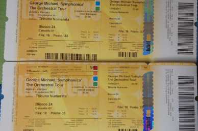 Foto: Sells Bilhete do concert GEORGE MICHAEL VERONA 13/9/11 - VERONA