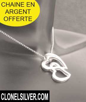 Foto: Sells Jóia Mulheres - PENDENTIF COEUR ENTRALACES ARGENT 24,00EUR - COEUR ENTRALACE EN ARGENT PENDENTIF