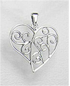 Foto: Sells Jóia Mulheres - PENDENTIF COEUR FORGE ARGENT 23,00EUR - BIJOU COEUR FORGE PENDENTIF