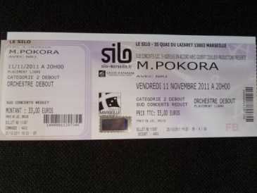Foto: Sells Bilhetes do concert CONCERT M.POKORA - SILO A MARSEILLE