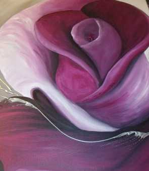 Foto: Sells Pintura e desenho TABLEAUX ABSTRAIT CONTEMPORAIN ROSE