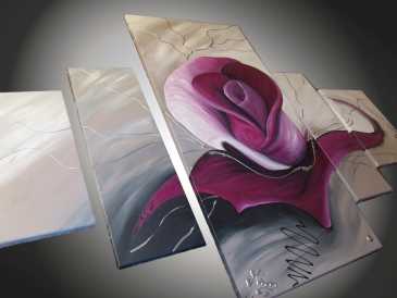 Foto: Sells Pintura e desenho TABLEAUX ABSTRAIT CONTEMPORAIN ROSE