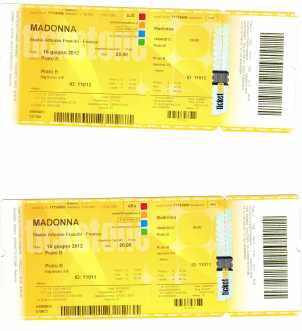 Foto: Sells Bilhetes do concert CONCERTO MADONNA - FIRENZE
