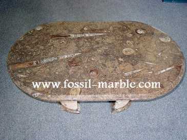 Foto: Sells Decoração TABLE EN NATURAL MARBRE FOSSILISE MARRAKECH - TABLE EN MARBRE FOSSILISE
