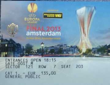 Foto: Sells Bilhete do esporte FINAL EUROPE LEAGUE - AMSTERDAM