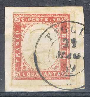 Foto: Sells Selos/cartõe postan 1859 SARDAIGNE: 40 C. NO: 16BB S/FR. (C. 425 <span title=