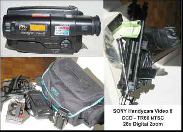 Foto: Sells Câmera video SONY HANDYCAM - SONYHANDYCAM VIDEO8 CCD-TR66 NTSC 26X +ACCESSORIES