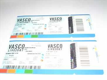 Foto: Sells Bilhetes do concert TOUR VASCO ROSSI BARI 10 LUGLIO 2007 - BARI