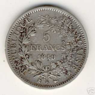 Foto: Sells Moeda PIECE 5 FRANC 1849