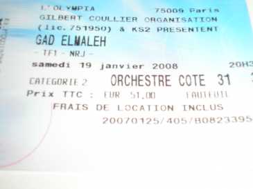 Foto: Sells Bilhetes do concert SPECTACLE DE GAD ELMALEH 