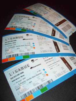 Foto: Sells Bilhetes do concert BIGLIETTI CONCERTO LIGABUE - LUGLIO 2008 - S. SIRO - STADIO MEAZZA - S. SIRO - MILANO