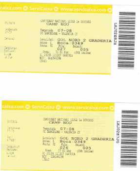 Foto: Sells Bilhete do concert VENDO 2  ENTRADAS F.C. BARCELONA-VALENCIA 4 MAYO - BARCELONA, NOU CAMP
