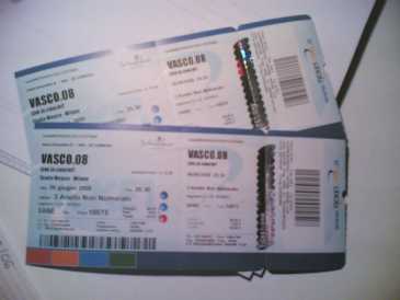 Foto: Sells Bilhetes do concert VASCO A SAN SIRO 6 GIUGNO '08 - SAN SIRO MILANO