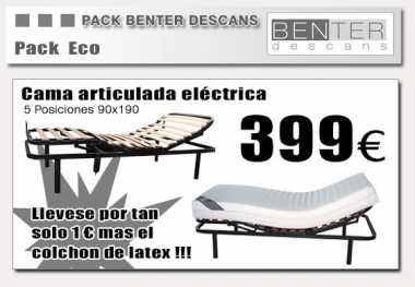 Foto: Sells Furniture FABRICACION PROPIA - PACK ELECTRICO + COLCHON LATEX 100%