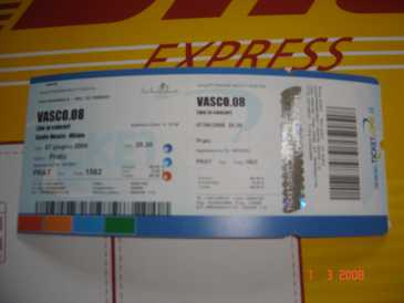 Foto: Sells Bilhete do concert VASCO LIVE 2008 - STADIO MEAZZA (SAN SIRO)