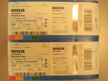 Foto: Sells Bilhetes do concert VASCO TOUR 2008 - MILANO