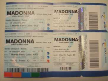Foto: Sells Bilhetes do concert VENDO 2 BIGLIETTI CONCERTO DI MADONNA - ROMA