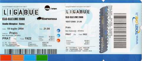 Foto: Sells Bilhete do concert CONCERTO LIGABUE 18-LUGLIO!!!!! - ROMA STADIO OLIMPICO