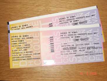 Foto: Sells Bilhetes do concert LENNY KRAVITZ ET ASA - ARENES DE NIMES